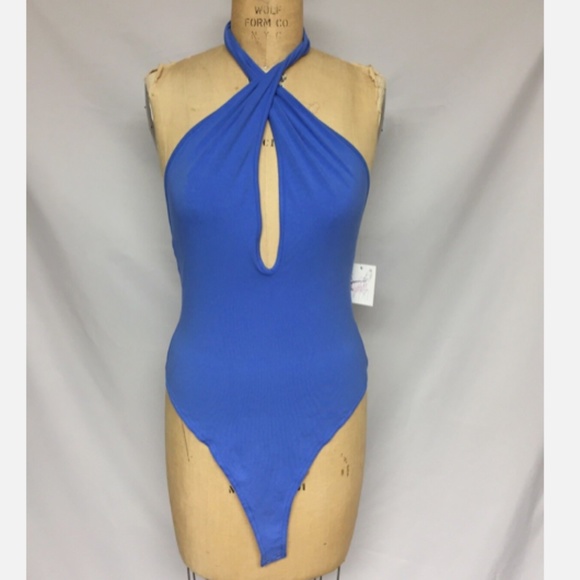 Free people Tops - Free People Under the Sun Thong Bodysuit OB580263 Med. Mystic Blue NWT